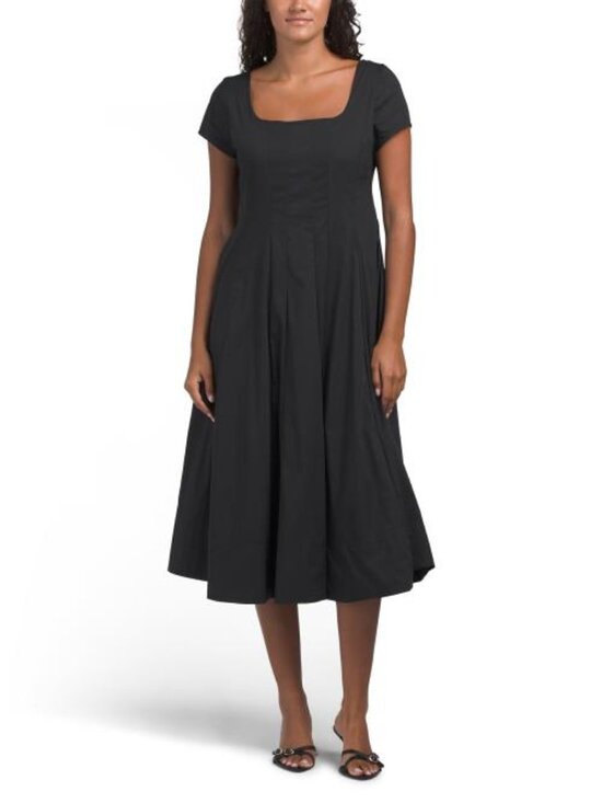 Ellen Tracy Dresses & Skirts - ELLEN TRACY Stretch Poplin Cap Sleeve Paneled Dress